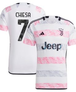 Federico Chiesa Juventus adidas 2023/24 Away Replica Jersey - White/Black/Gray