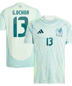 Guillermo Ochoa Mexico National Team adidas 2024 Away Replica Player Jersey - Green/Burgundy