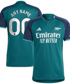 Arsenal adidas 2023/24 Third Replica Custom Jersey - Green