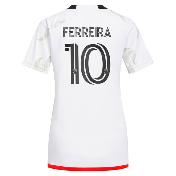 Jesus Ferreira FC Dallas adidas Women's 2024 Burn Baby Burn Replica Player Jersey - White - Image 3