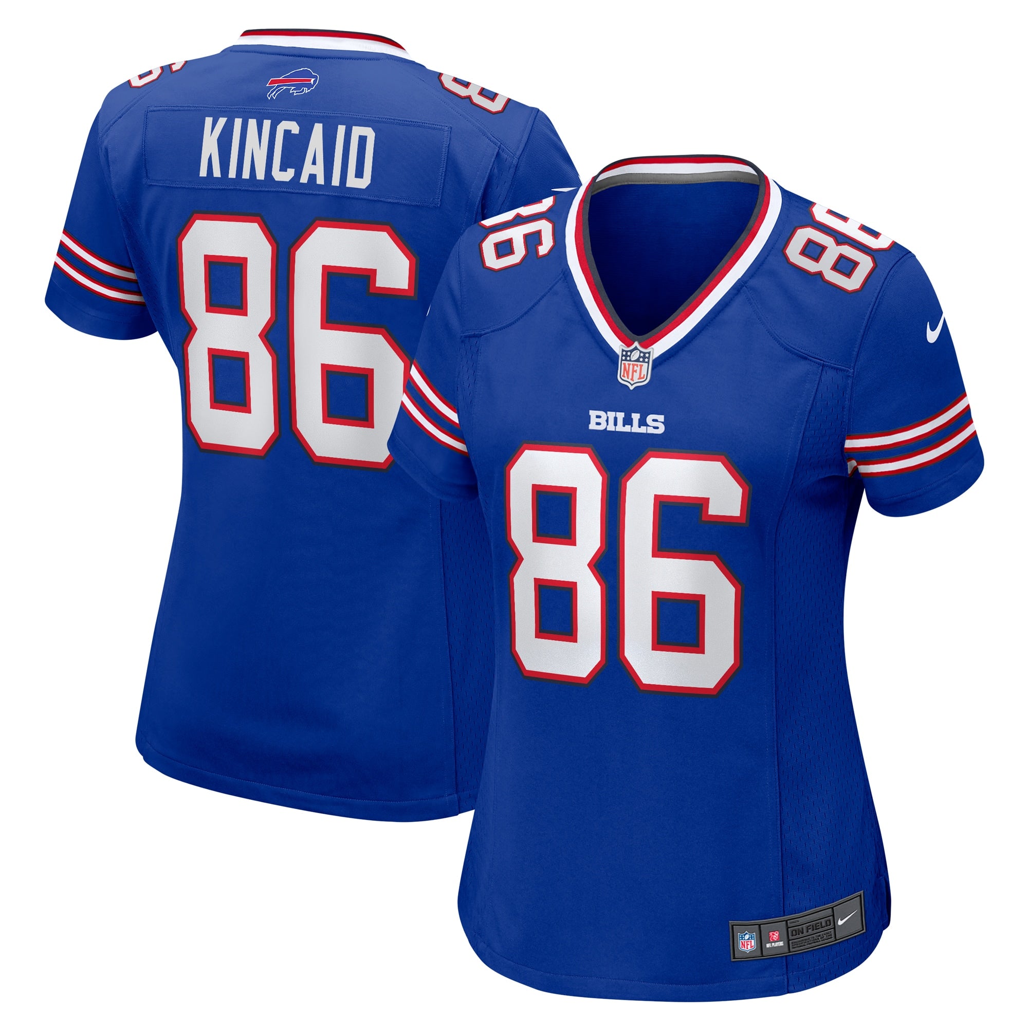 Dalton Kincaid Buffalo Bills Nike Women's Alternate Game Jersey - Red/Royal - Image 5
