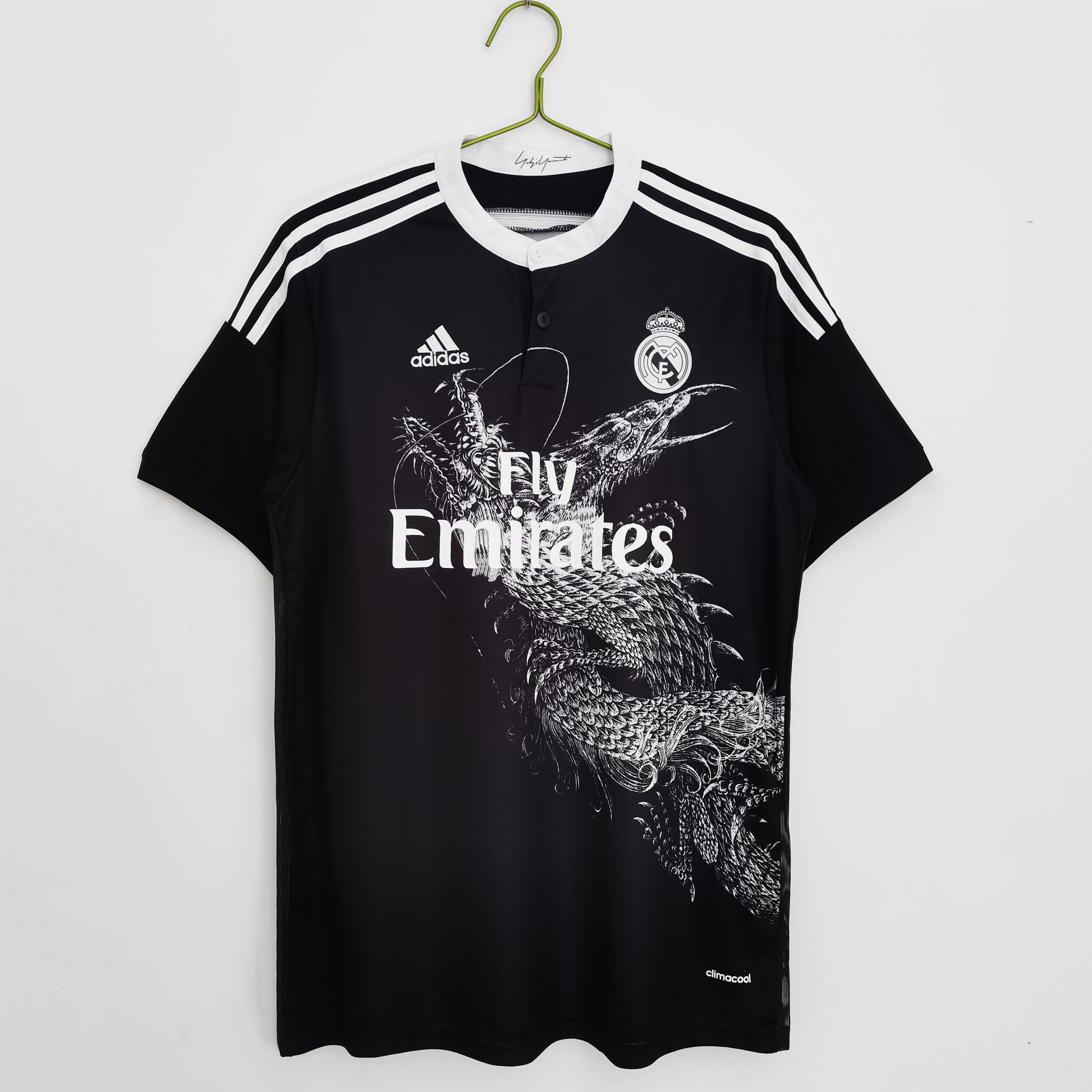 Cristiano Ronald Los Merengues 2014-15 Second Away Vintage Jersey - Black Dragon - Image 2