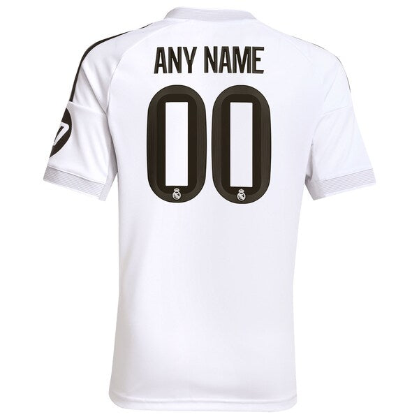 Los Merengues adidas Youth 2025/26 Home Replica Custom Jersey - White/Blue - Image 4