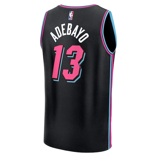 Bam Adebayo Miami Heat Youth 2025/26 City Edition Fast Break Jersey - Black - Image 3