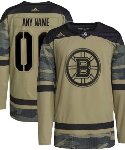 Boston Bruins adidas Military Appreciation Team Authentic Custom Practice Jersey - Camo