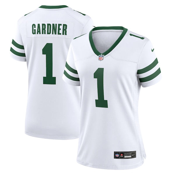 Ahmad Sauce Gardner New York Jets Nike Women's Player Jersey - White/Green - Image 4