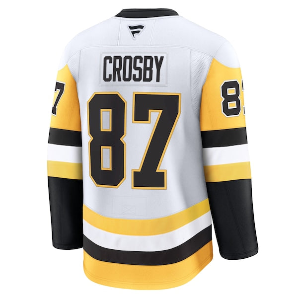 Sidney Crosby Pittsburgh Penguins Away Premium Jersey - White/Black - Image 4