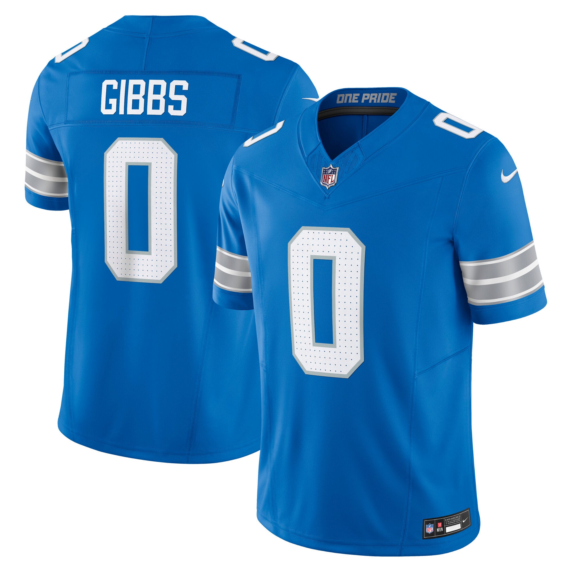 Jahmyr Gibbs Detroit Lions Nike Vapor F.U.S.E. Limited Jersey - White/Black/Blue - Image 8