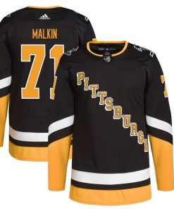 Evgeni Malkin Pittsburgh Penguins adidas Alternate Primegreen Authentic Player Jersey - Black