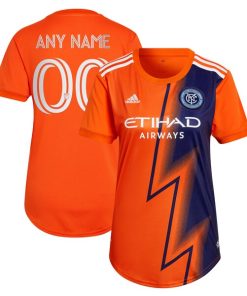 New York City FC adidas Women's 2022 The Volt Kit Replica Custom Jersey - Orange