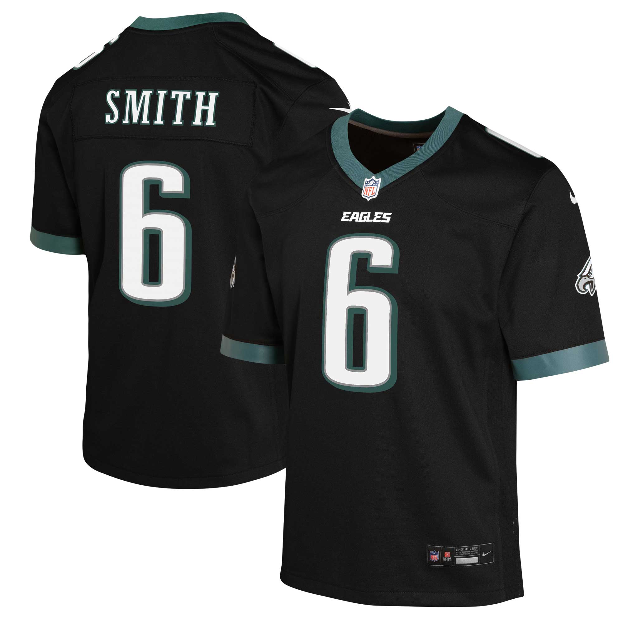 DeVonta Smith Philadelphia Eagles Nike Youth Game Jersey - White - Image 5