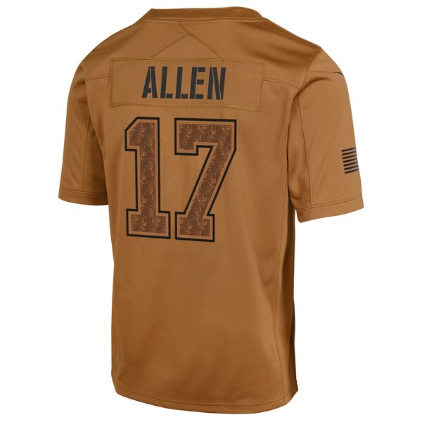 Josh Allen Buffalo Bills Nike Youth 2023 Salute To Service Limited Jersey - Brown - Image 3