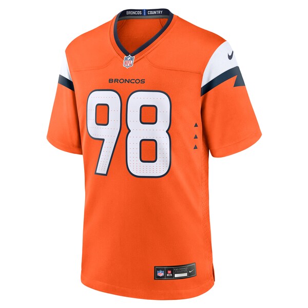 John Franklin-Myers Denver Broncos Nike Team Game Jersey - Orange - Image 2