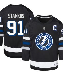 Steven Stamkos Tampa Bay Lightning Youth Alternate Replica Player Jersey - Black