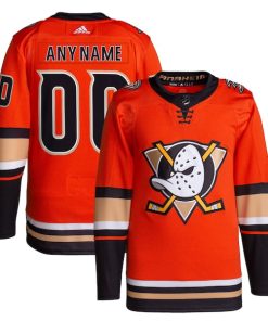Anaheim Ducks adidas  Alternate  Primegreen Authentic Custom Jersey - Orange