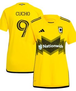 Cucho Hern¨¢ndez Columbus Crew adidas Women's 2024 The Home Kit Replica Player Jersey - Yellow