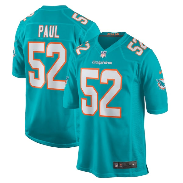 Patrick Paul Miami Dolphins Nike Game Jersey - Aqua