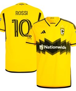 Diego Rossi Columbus Crew adidas 2024 The Home Kit Authentic Player Jersey - Yellow