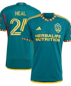 Jalen Neal LA Galaxy adidas 2024 LA Kit Authentic Player Jersey - Green/White