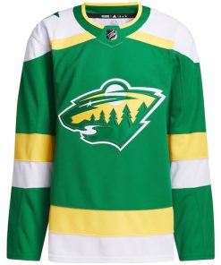 Alternative view of Minnesota Wild adidas 2023/24 Alternate Primegreen Authentic Jersey?¨C Green