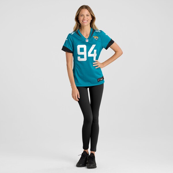 Maason Smith Jacksonville Jaguars Nike Women's Game Jersey - Teal - Image 2