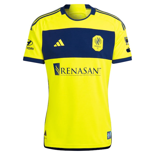Walker Zimmerman Nashville SC adidas 2024 The 615 Kit Authentic Player Jersey - Yellow - Image 2