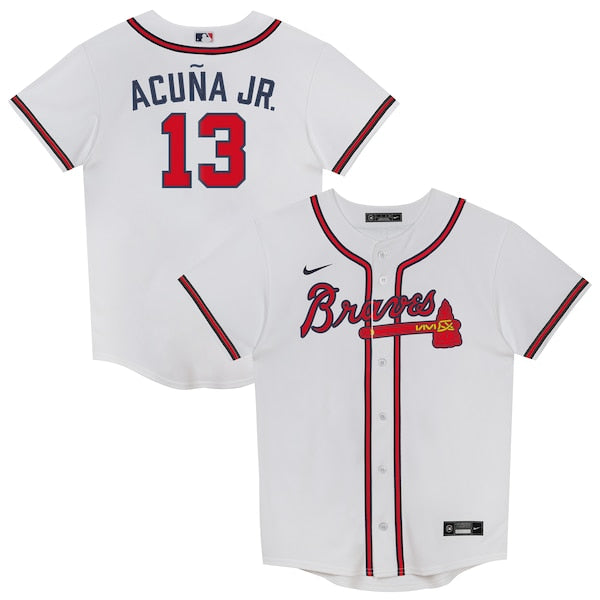 Ronald Acu?a Jr. Atlanta Braves Nike Preschool Home Replica 2.0 Player Jersey - White