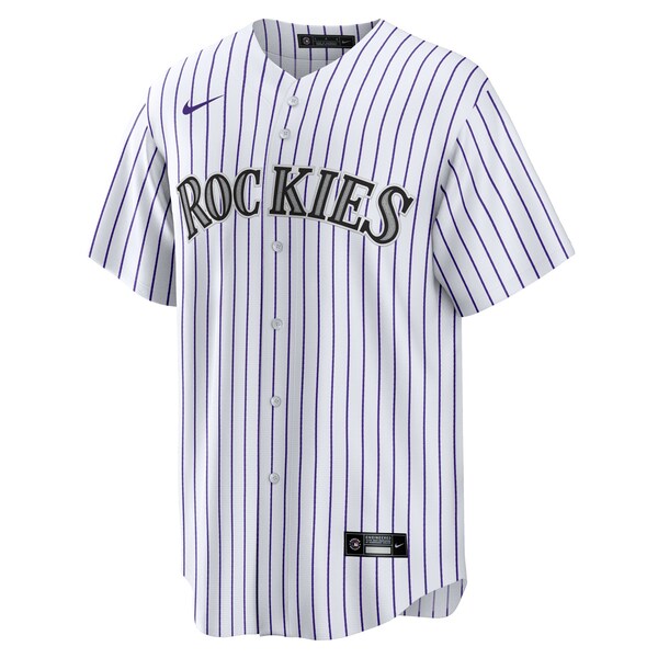 Hunter Goodman Colorado Rockies Nike Youth Home Replica Jersey - White - Image 2