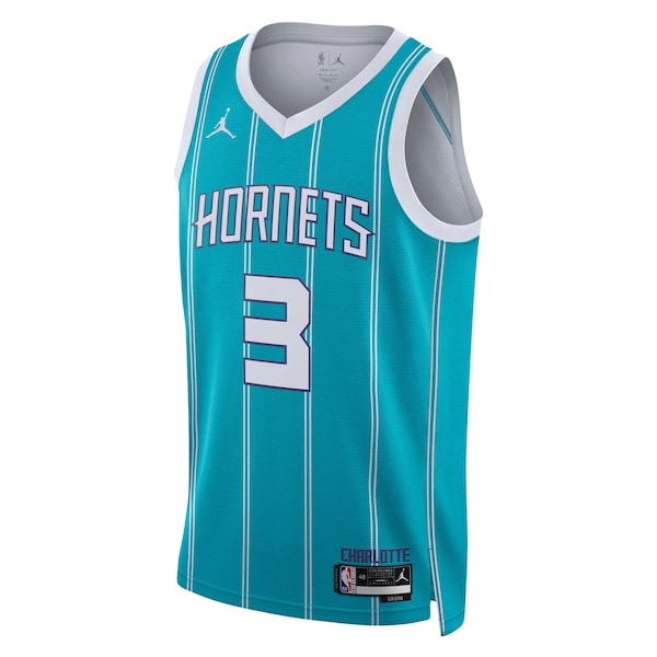 Terry Rozier Charlotte Hornets Jordan Brand Unisex Swingman Jersey - Icon Edition - Teal - Image 2