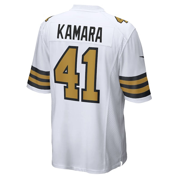Alvin Kamara New Orleans Saints Nike Alternate Game Jersey - White/Black - Image 4