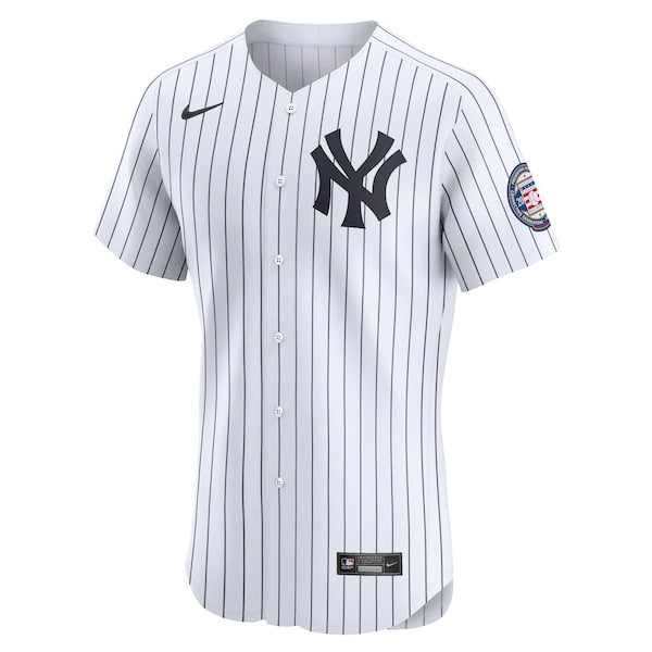 Derek Jeter New York Yankees Nike Home 2020 Hall of Fame Induction Patch Elite Player Jersey - White - Image 2