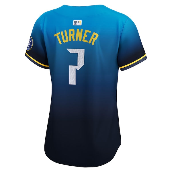 Trea Turner Philadelphia Phillies Nike Women's 2024 City Connect Limited Player Jersey - Blue - Image 3