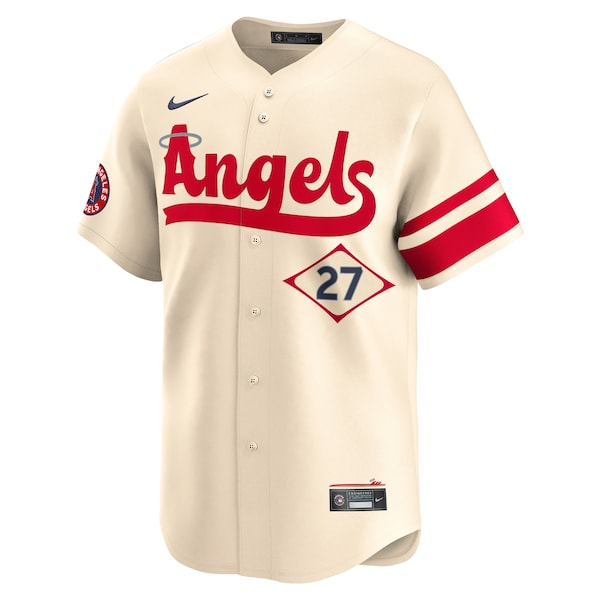 Mike Trout Los Angeles Angels Nike City Connect Limited Player Jersey - Cream - Image 2