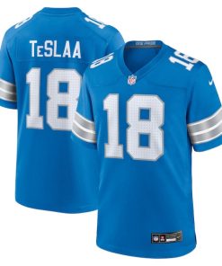 Isaac TeSlaa Detroit Lions Nike Game Player Jersey - Blue/Black