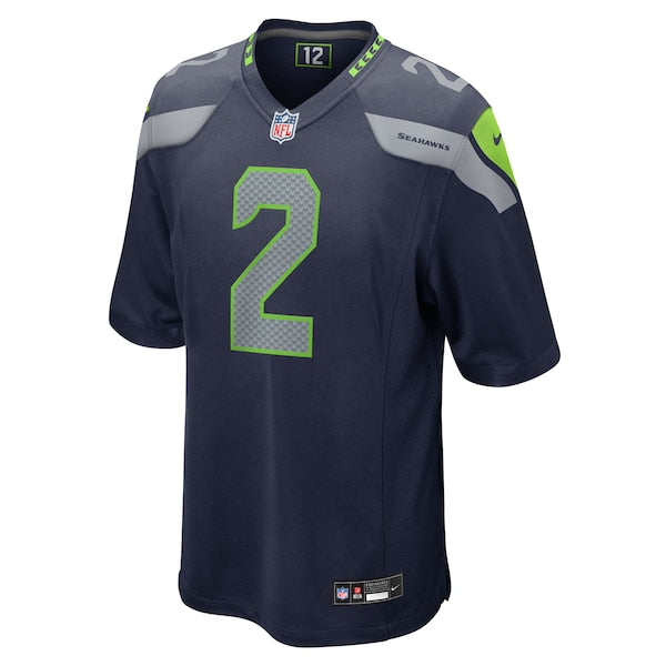 Drew Lock Seattle Seahawks Nike Team Game Jersey - College Navy - Image 2