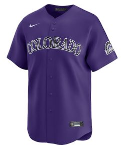 Alternative view of Colorado Rockies Nike  Alternate Limited Jersey?¨C Purple