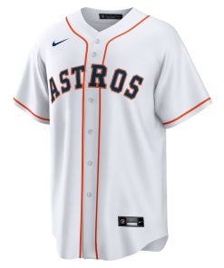 Alternative view of Houston Astros Nike Home Replica Team Jersey - White