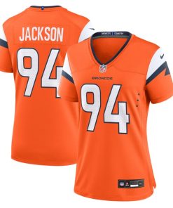 Alternative view of Jordan Jackson Denver Broncos Nike Women's Team Game Jersey -  Orange
