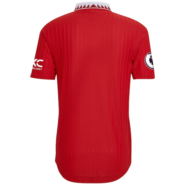 Manchester United adidas 2022/23 Home Authentic Blank Jersey - Red - Image 3