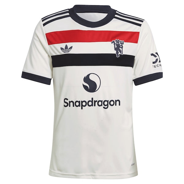 Manchester United adidas Originals Youth 2024/25 Third Replica Jersey - Cream - Image 3