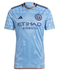 Alternative view of New York City FC adidas 2024 The Interboro Kit Replica Custom Jersey - Light Blue