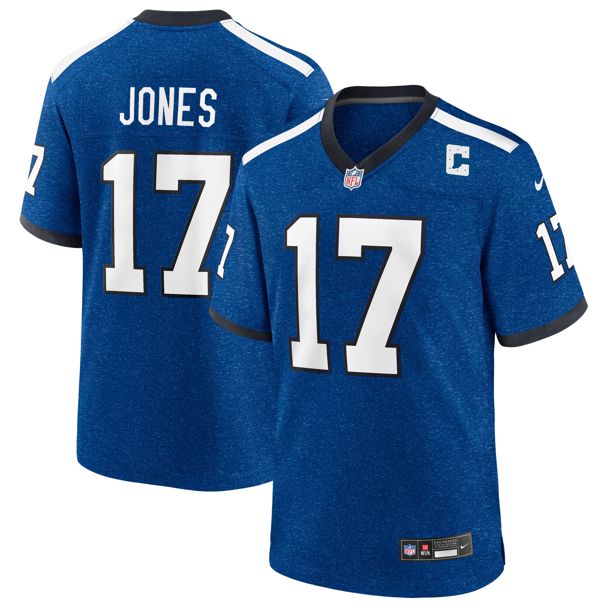 Daniel Jones Indianapolis Colts Nike Alternate Game Jersey - Royal/Heather Royal - Image 5