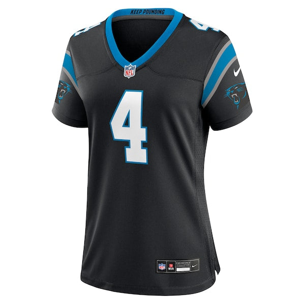 Tetairoa McMillan Carolina Panthers Nike Women's Team Game Jersey - Black - Image 3