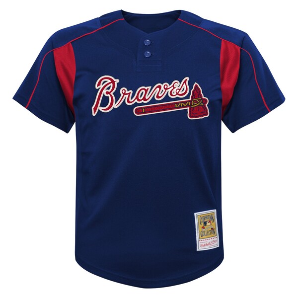 Chipper Jones Atlanta Braves Youth Cooperstown Collection?Mesh Batting Practice Jersey - Navy - Image 2