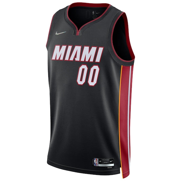 Miami Heat Nike 2021/22 Diamond Swingman Custom Jersey - Icon Edition - Black - Image 2