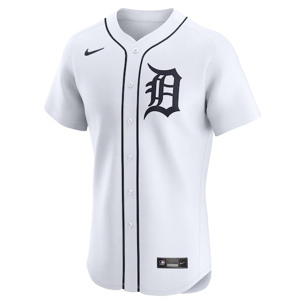 Detroit Tigers Nike Home Elite Custom Jersey - White - Image 2