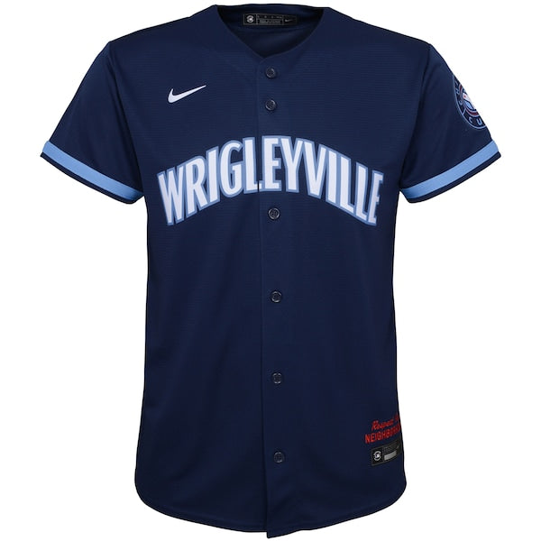 Seiya Suzuki Chicago Cubs Nike Preschool City Connect Script Replica Player Jersey - Navy - Image 2