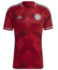 Alternative view of Colombia National Team adidas 2022/23 Away Replica Jersey - Red