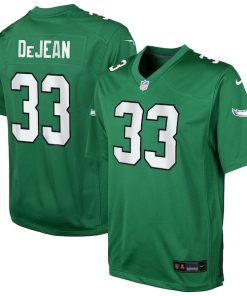 Alternative view of Cooper DeJean Philadelphia Eagles Nike Youth Alternate Game Jersey - Kelly Green/Green