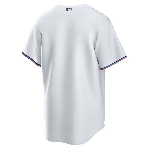Miami Marlins Nike Home Replica Team Jersey - White - Image 3